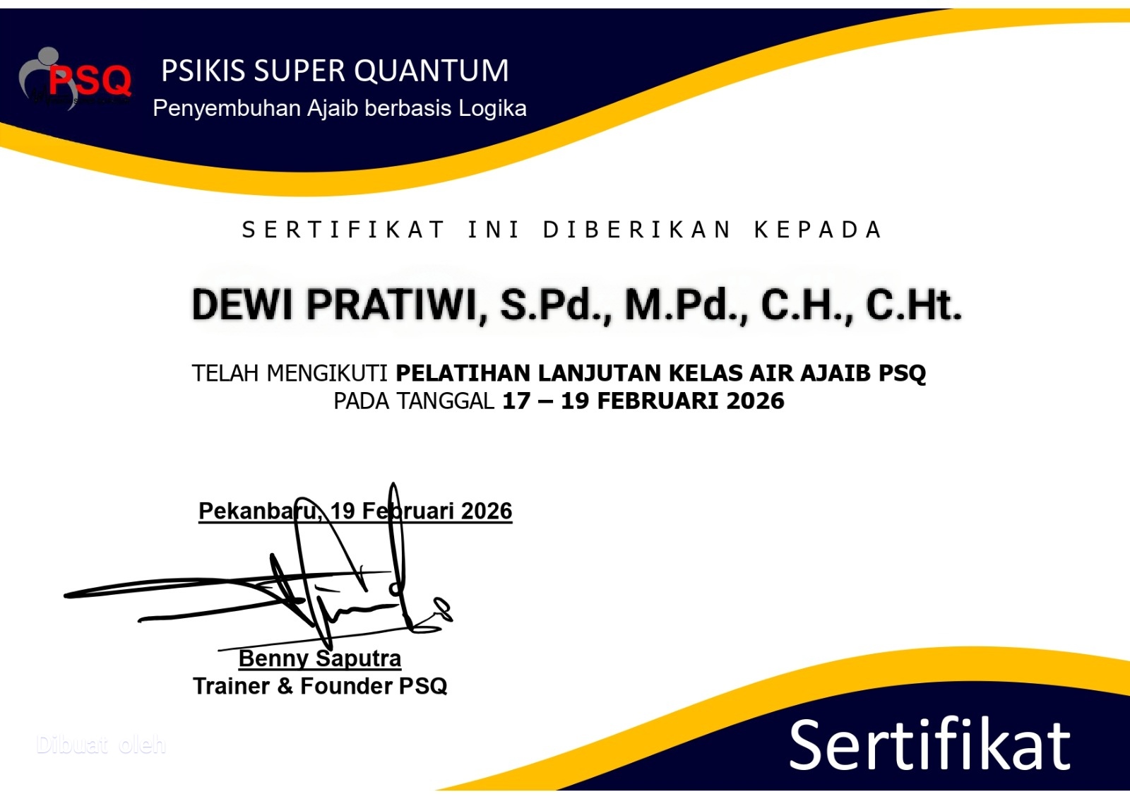 Kelas Air Lanjutan PSQ